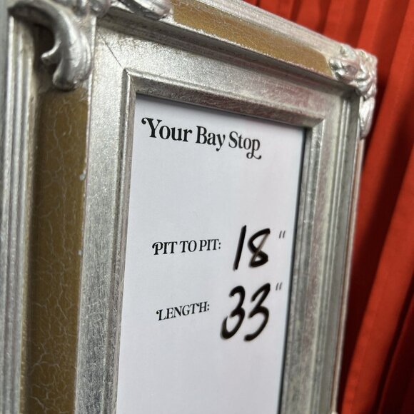 Lauren Ralph Lauren Women's Dress Size 8P Orange Lined Pin Tuck Short Pin Tucked - Picture 7 of 8